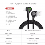OEM Customized 90 Degree Elbow Cable USB Right Angle Data Cable Wire for iPhone Xs