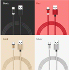 1M Cell Phone 3 In 1 Magnetic Braided Charging Micro Magnetic Usb Cable High Quality 3 in1 Fast Charger Cable Line