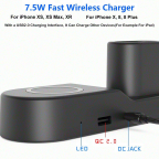 Wireless Phone Charger for Mobile Phones USB port for iPad Tablet Qi Charger Stand for Earphone/Apple Watch 