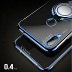 Ring Stand Holder Transparent Clear Plating Soft TPU Phone Case For Huawei P20 Lite Pro