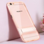 Shockproof Hybrid PC TPU Protective Clear Phone Case Cover For OPPO A71 A77 R9s R10 R11 R15 Plus F3 Stand Covers 