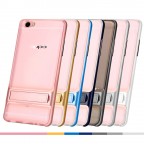 Shockproof Hybrid PC TPU Protective Clear Phone Case Cover For OPPO A71 A77 R9s R10 R11 R15 Plus F3 Stand Covers 