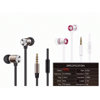 Wire Metal Earphone Headset Stereo Headphone Headfree for iPhone7 with OEM logo