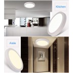 Modern nordic round led recessed ceiling panel lights for home restaurant lighting