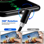 INIU 1M 3 in 1 Fast Magnetic Cable Micro USB Type C Charger Charging For iPhone XS X Samsung